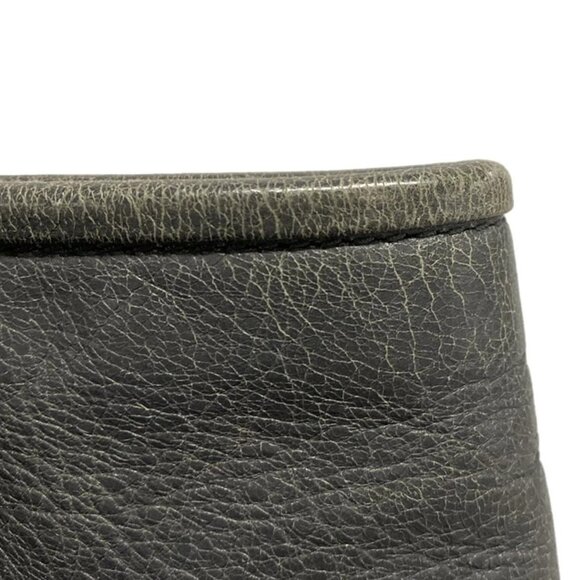 Auth BALENCIAGA The Sunday Small Tote 228750 Dark Gray Leather Tote Bag - Picture 12 of 16